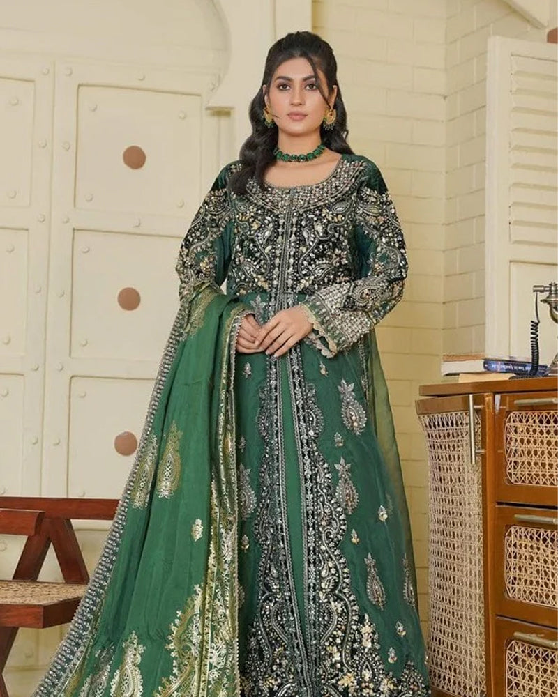 Organza Formal AL 3437 BOTTLE GREEN