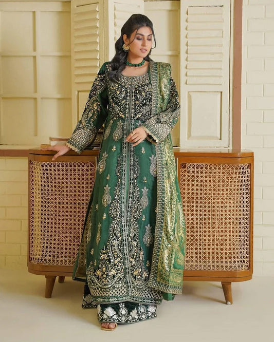 Organza Formal AL 3437 BOTTLE GREEN