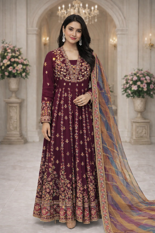 Chiffon Formal AL 4129 Maroon