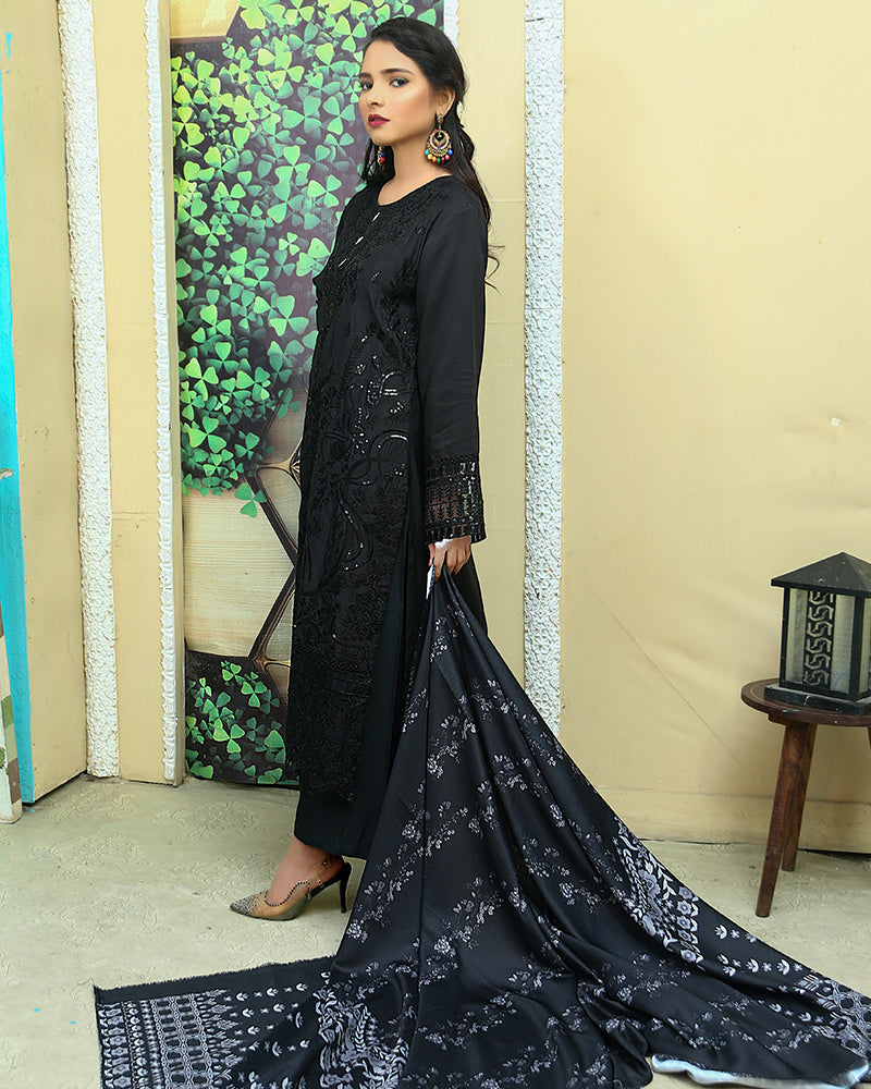 Sequins Embroidered Viscose HVA N42