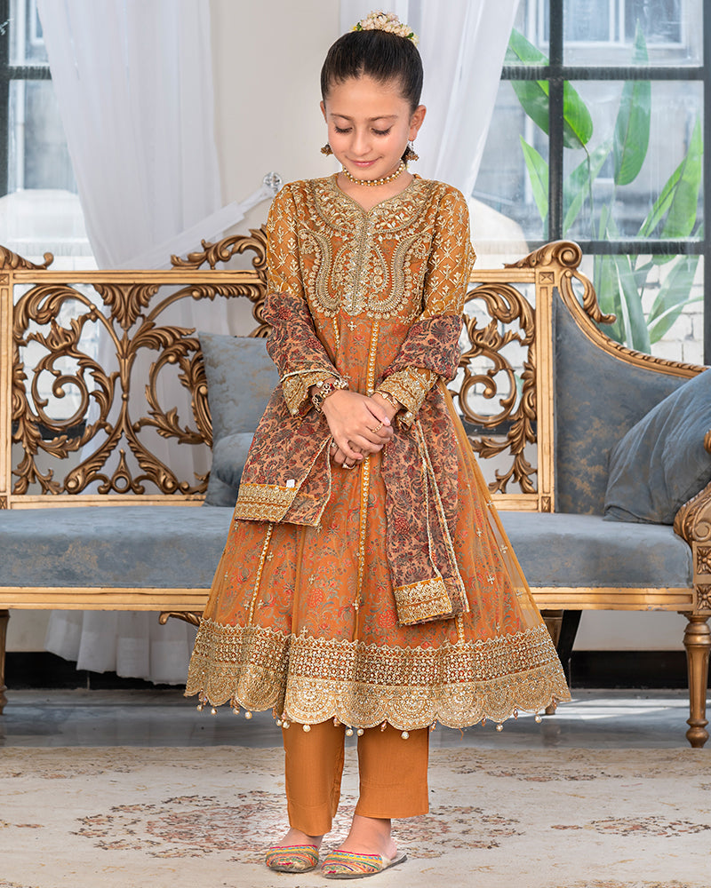 Net Frock AL-4101K (Mustard)