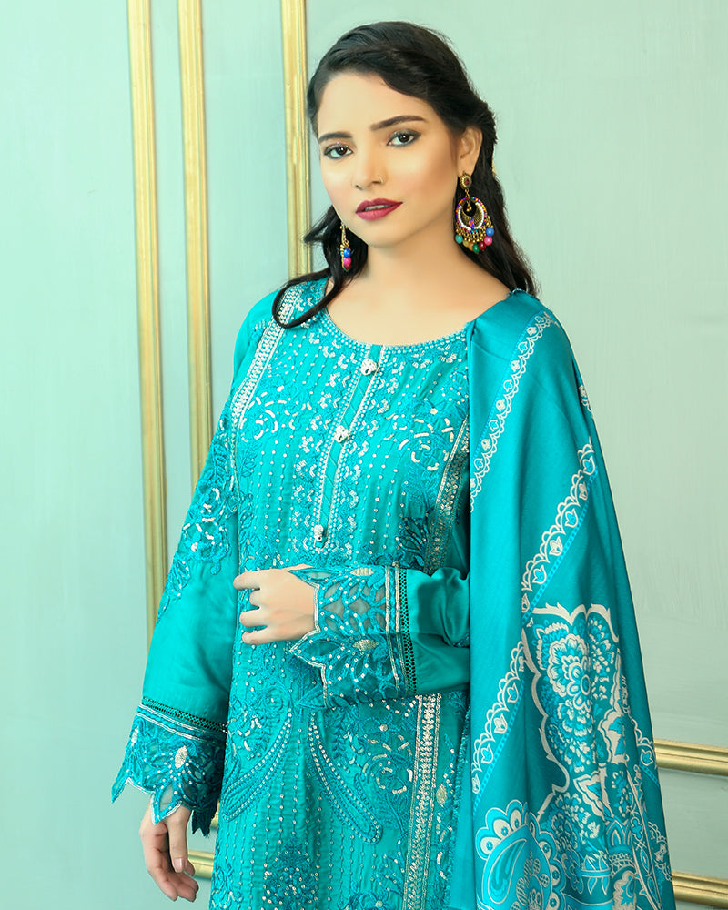 Sequins Embroidered Viscose HVA N39