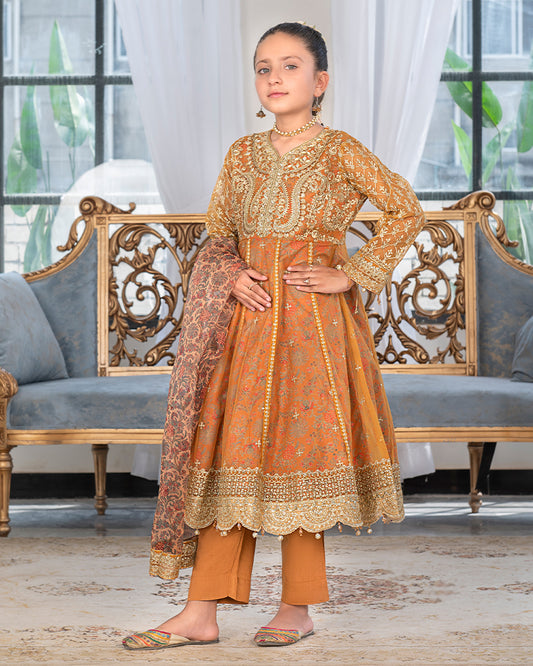 Net Frock AL-4101K (Mustard)