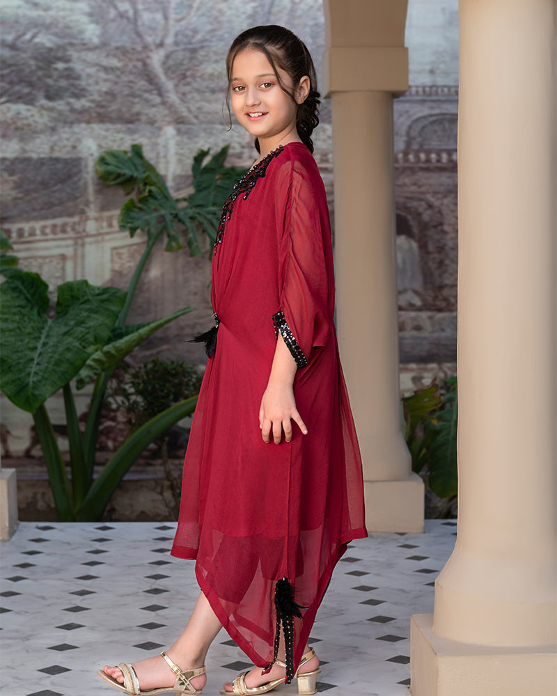 Kids Semi Formals AN-10 Carrot Red