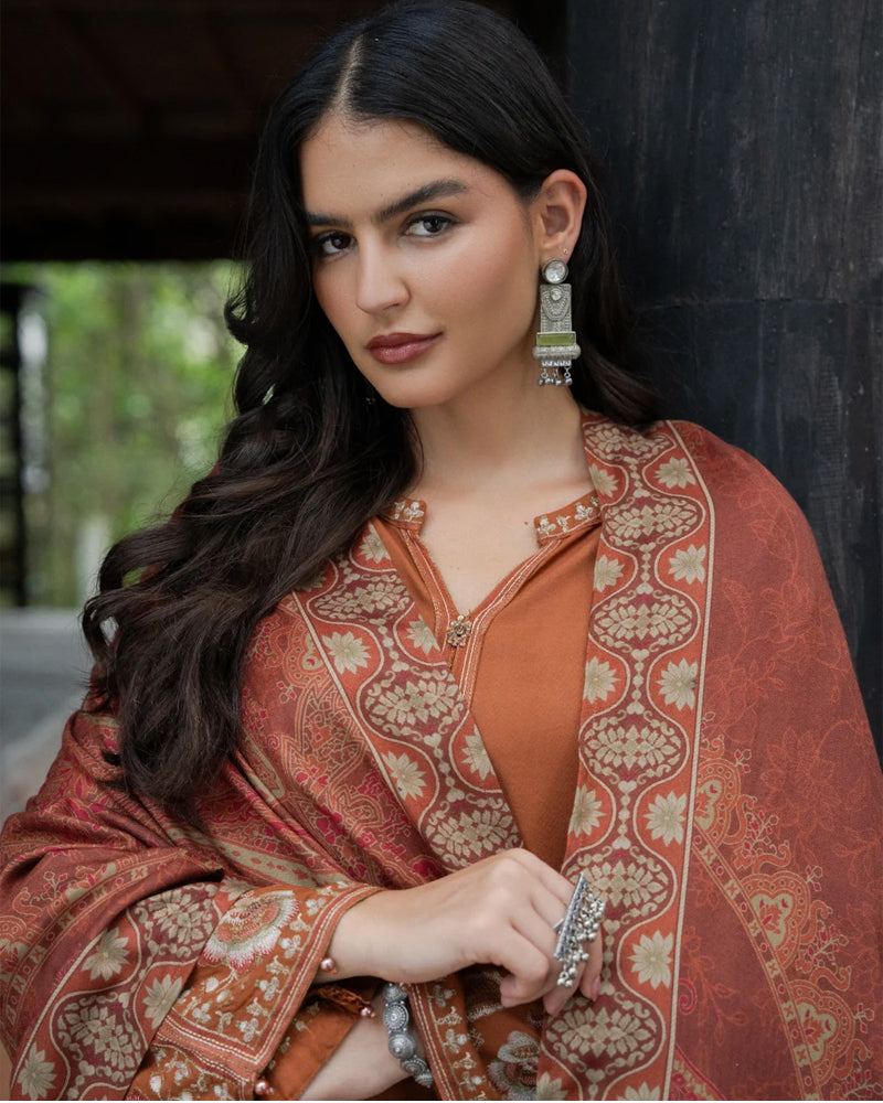 Embroidered Staple Wool AL-1329