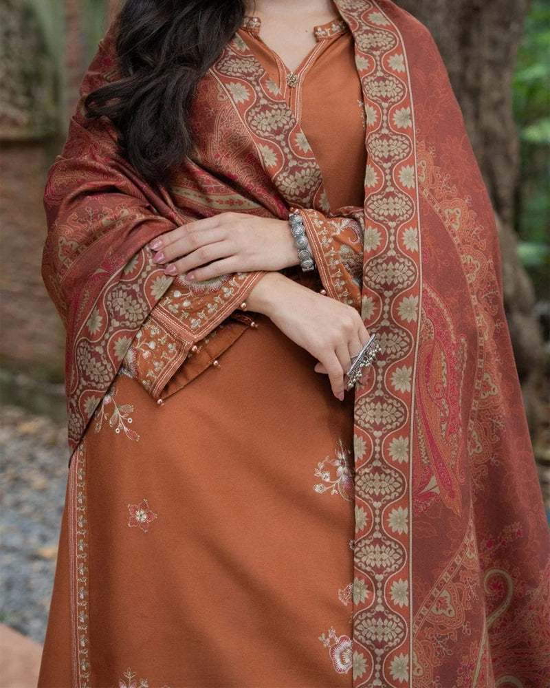 Embroidered Staple Wool AL-1329