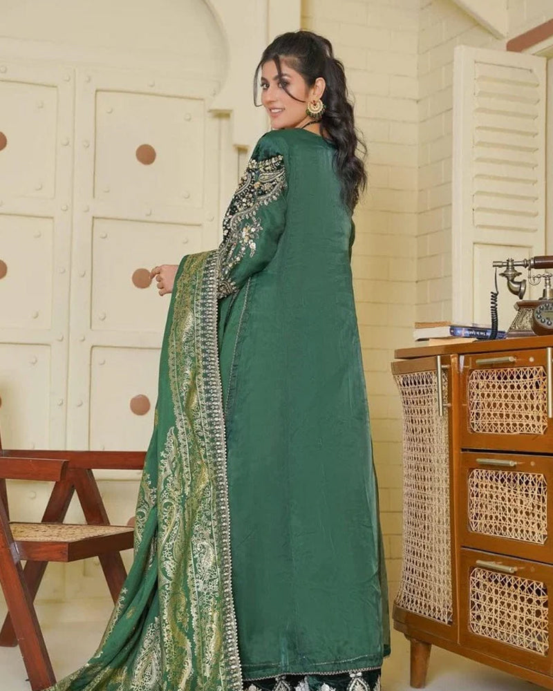Organza Formal AL 3437 BOTTLE GREEN