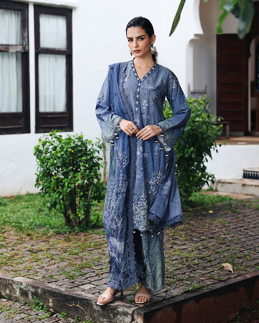 Azure Festive Silk DGP-257