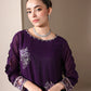 AN-150 Zari Chiffon shirt with crinkled full length viscose inner