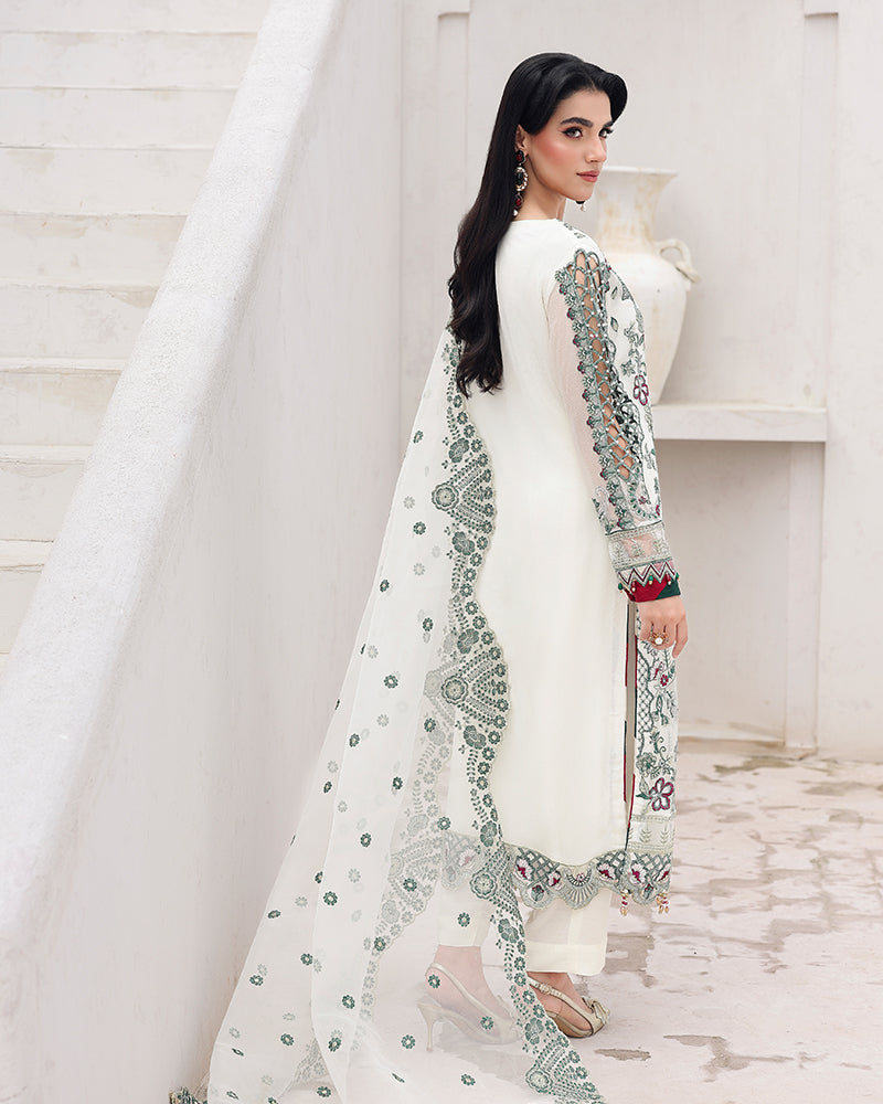 AL-4204 Embroidered Chiffon Trouser Suit