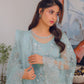 AL-4256 Embroidered Net Long shirt suit