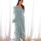 AL-4256 Embroidered Net Long shirt suit