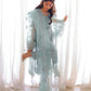 AL-4256 Embroidered Net Long shirt suit