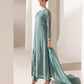 AN-152 Zari Chiffon Long shirt Trouser Suit