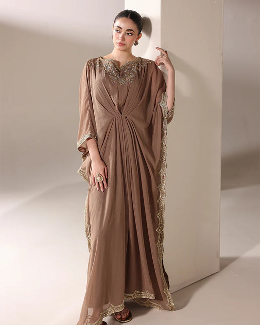 AN-147 Zari Chiffon Kaftan