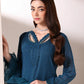 AN-148 Zari Chiffon shirt with crinkled trouser