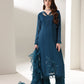 AN-148 Zari Chiffon shirt with crinkled trouser