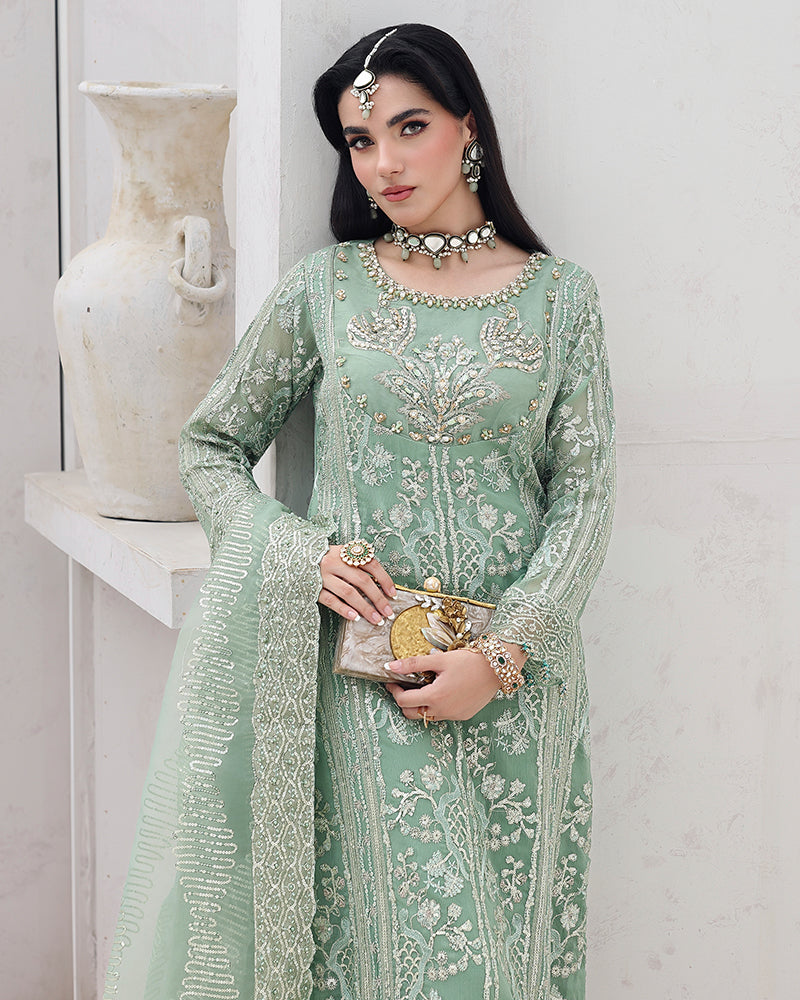 AL-4241 Embroidered Chiffon Long Shirt