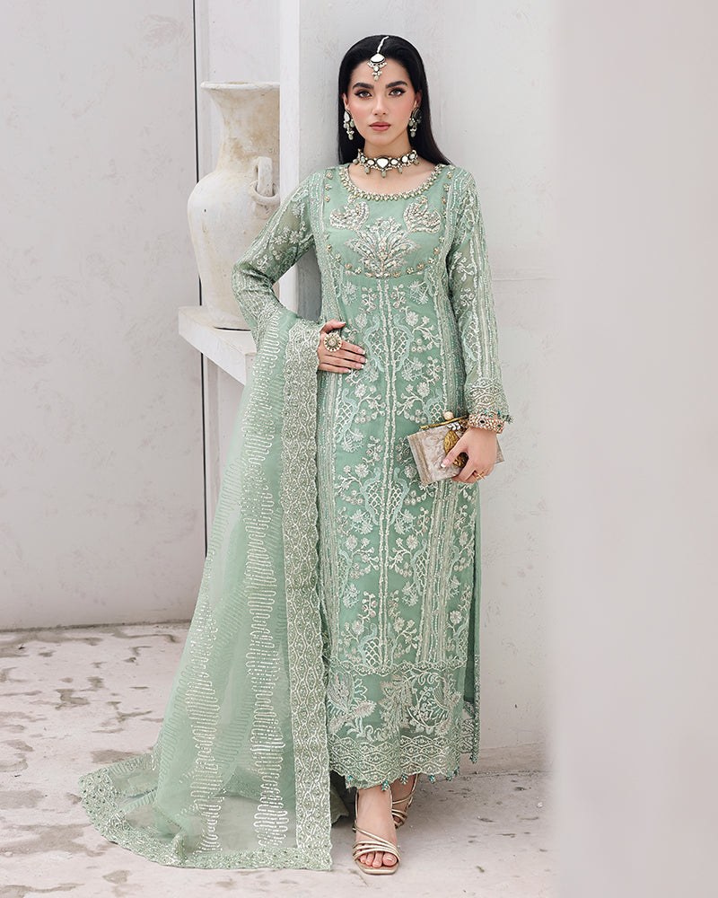 AL-4241 Embroidered Chiffon Long Shirt