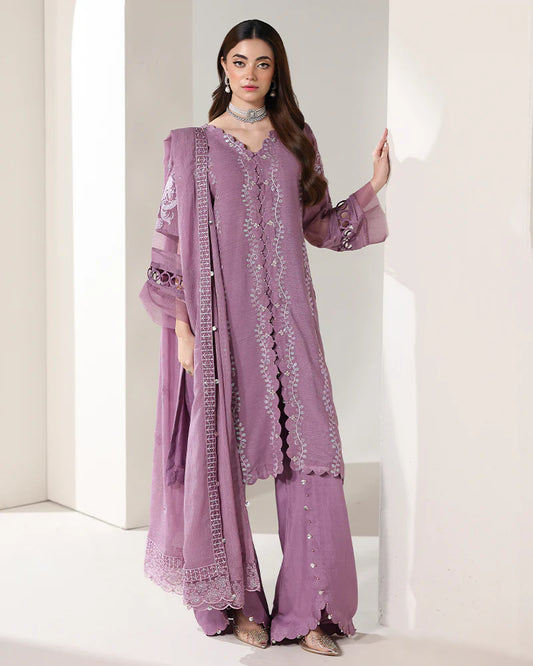 AN-153 Zari Chiffon shirt with bell bottom