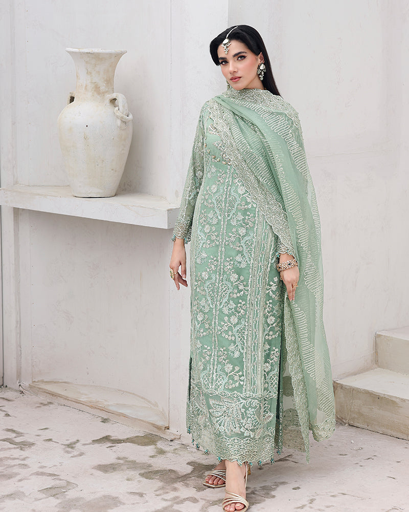 AL-4241 Embroidered Chiffon Long Shirt