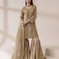Masoori Net Gold Gharara AL-4178
